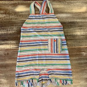 Hanna Andersson Striped Overall Romper Sz 85